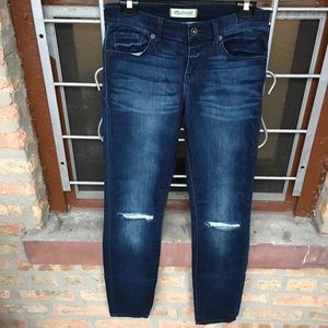 Madewell skinny distressed ankle mid rise jeans 26
